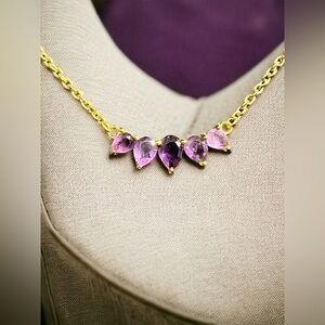 Amethyst Gold Necklace